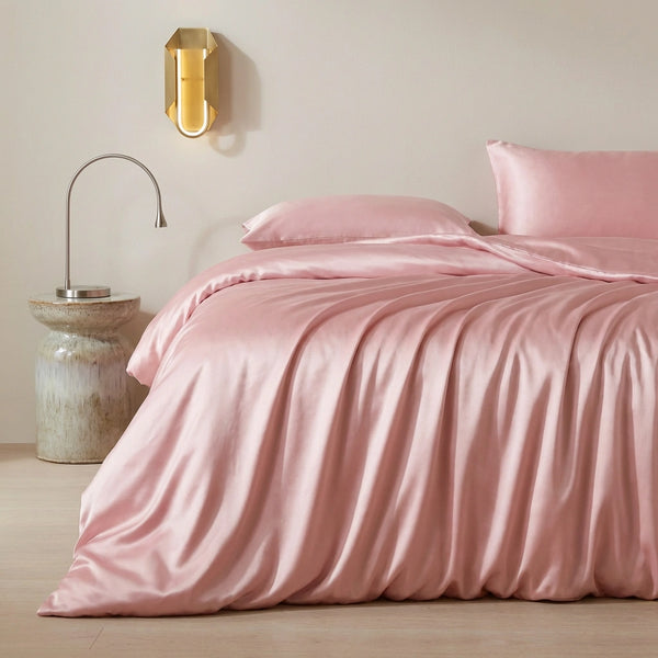 Housse de couette en soie de mûrier Rosa - Grade 6A OEKO-TEX