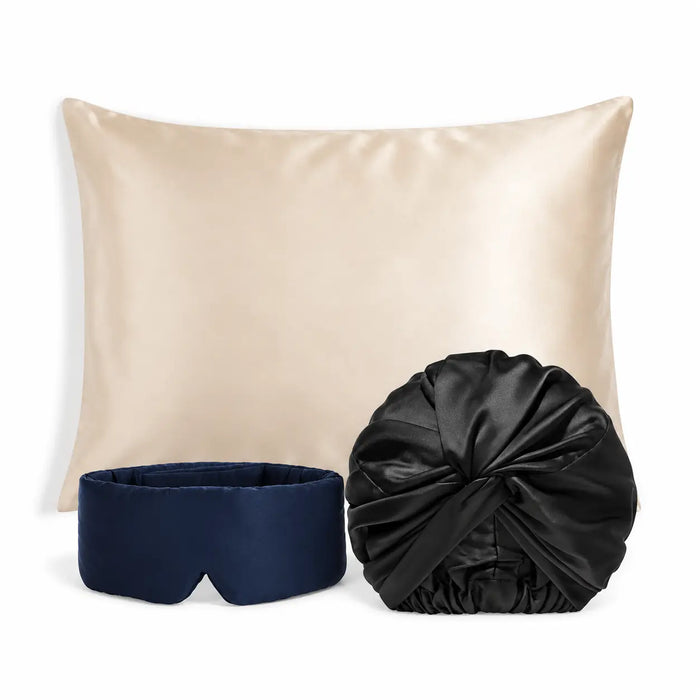 Silk Discovery Bundle - 22 Momme pillowcase + Mask + FREE Bonnet