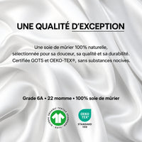 Champagne Doré - Brume d'Argent - Vert Impérial - Gris Ardoise - Bleu Nuit - Pétale de Rose - Blanc Nacré 